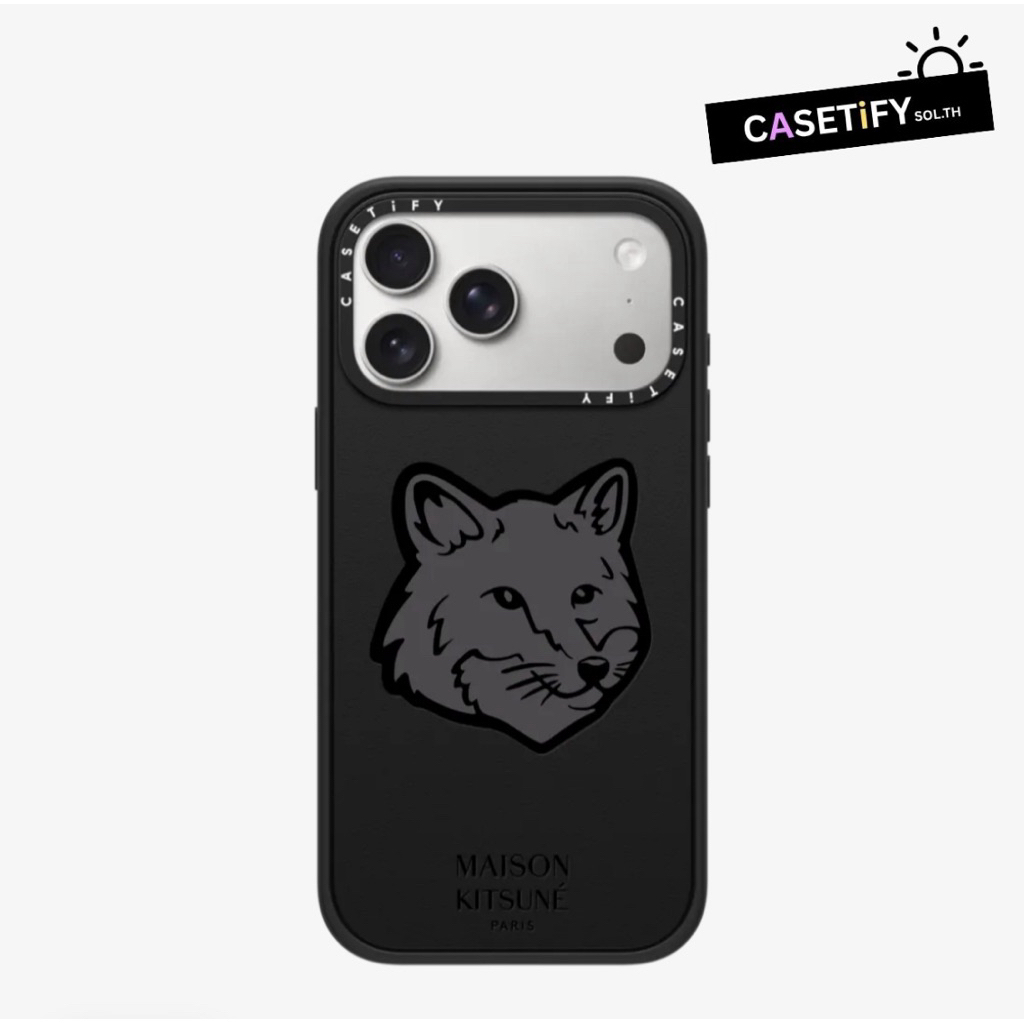CASETiFY X Maison Kitsune Classic Fox Logo Case - Black