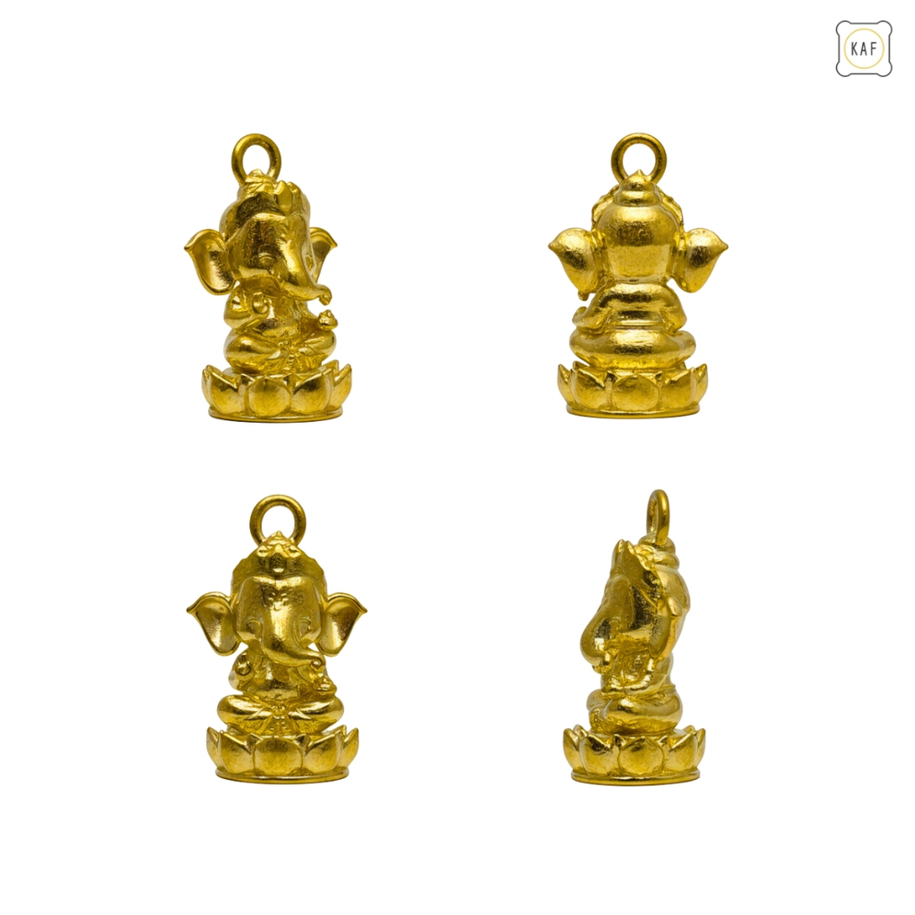 จี้พระพิฆเนศ KAF รุ่น JP01 (ผ่านพิธีแล้ว)ทองเหลืองแท้ เทพแห่งโชคลาภ/ความสำเร็จ(จี้สร้อยคอ/ข้อมือ) ราคา ถูกที่สุด ดีลบีเคเค แกลเลอรีภาพที่ 2