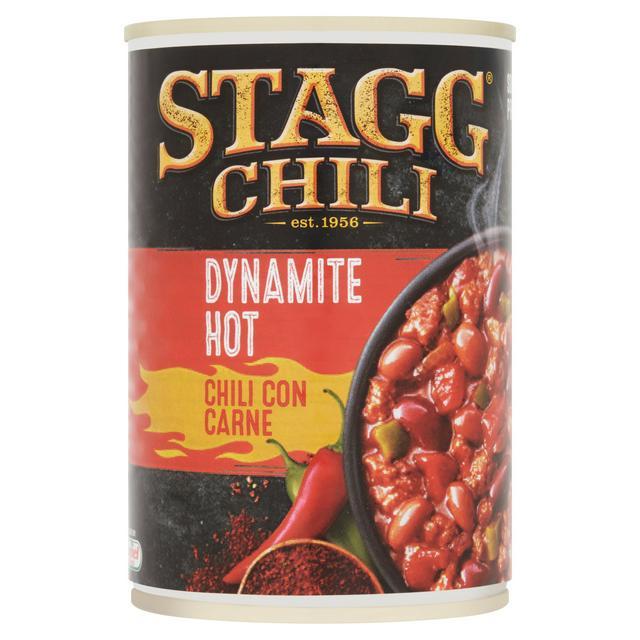 Chilli con carne Dynamite 400g - Stagg ชิลลี่คอนคาร์เน่ รสจัดจ้าน เผ็ดร้อนแบบเข้มข้น พร้อมเนื้อวัวและถั่วแดงเต็มคำ