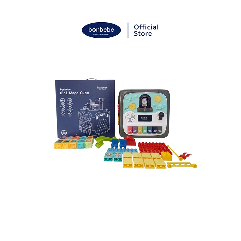 ราคาพิเศษ สินค้ามือ 1 ไม่มีตำหนิ มี 24 เครื่อง bonbebe 6in1 Mega Cube กล่องกิจกรรมเสริมทักษะด้านภาษา