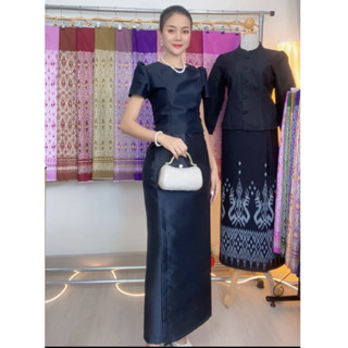 ผ้าถุงสีดำ อัดกาว ตัดสำเร็จแบบติดตะขอ อบอาบน้ำยาฟิคสีเรียบร้…