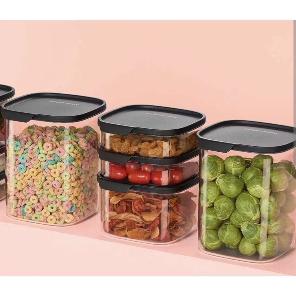 Tupperware กล่องอัลตร้าเคลียร์ ทรงสี่เหลี่ยมจัสตุรัส ฝาปิดแน่น ป้องกันอากาศเข้า