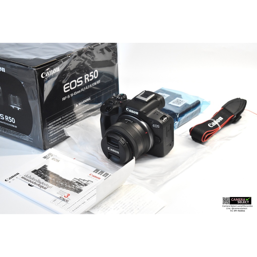 (มือสอง)กล้อง Canon EOS R50 kit 15-45mm F4.5-6.3 IS STM สภาพนางฟ้า สวยใหม่ ประกันศูนย์ไทยถึง13.1.256