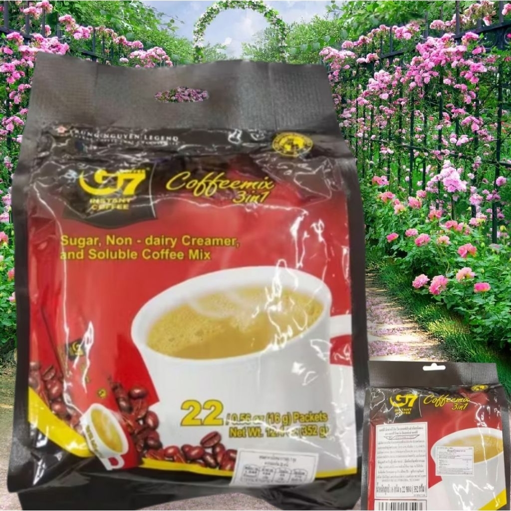 G7 Vietnam 352g ( 22ซอง) 3in1 coffee mix trung nguyen legend กาแฟ จีเซเว่น ทรีอินวัน หอมเข้มเต็มรส ถ