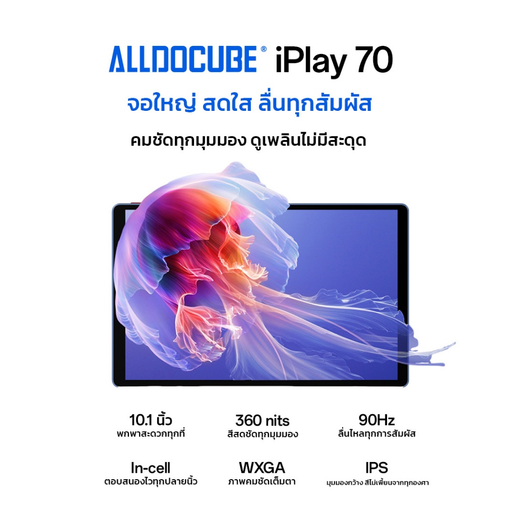 [NEW][แถมฟรีเคส+หัวชาร์จ] ALLDOCUBE iPlay 70 (4+128) แท็บเล็ตใส่ซิมได้ รองรับ 4G  จอ 90Hz 10.1นิ้ว แบต 6,000mAhAndroid15 - รูปที่ 5