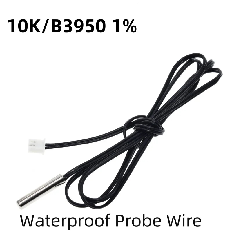 B3950 การตรวจจับอุณหภูมิกันน้ำ NTC เซนเซอร์อุณหภูมิ 10K ความแม่นยำ 1% NTC เทอร์มิสตอร์ 10K B3950 1% 