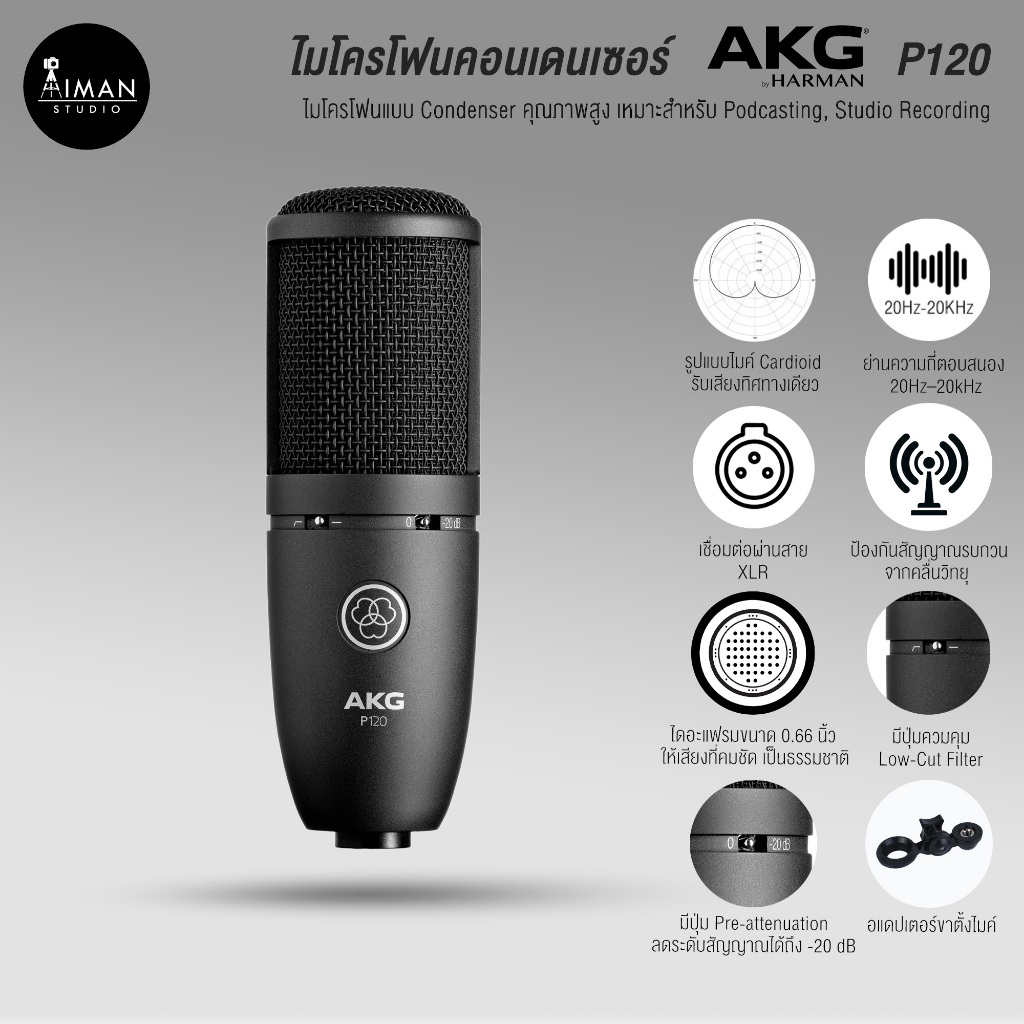 ไมโครโฟนคอนเดนเซอร์ AKG P120