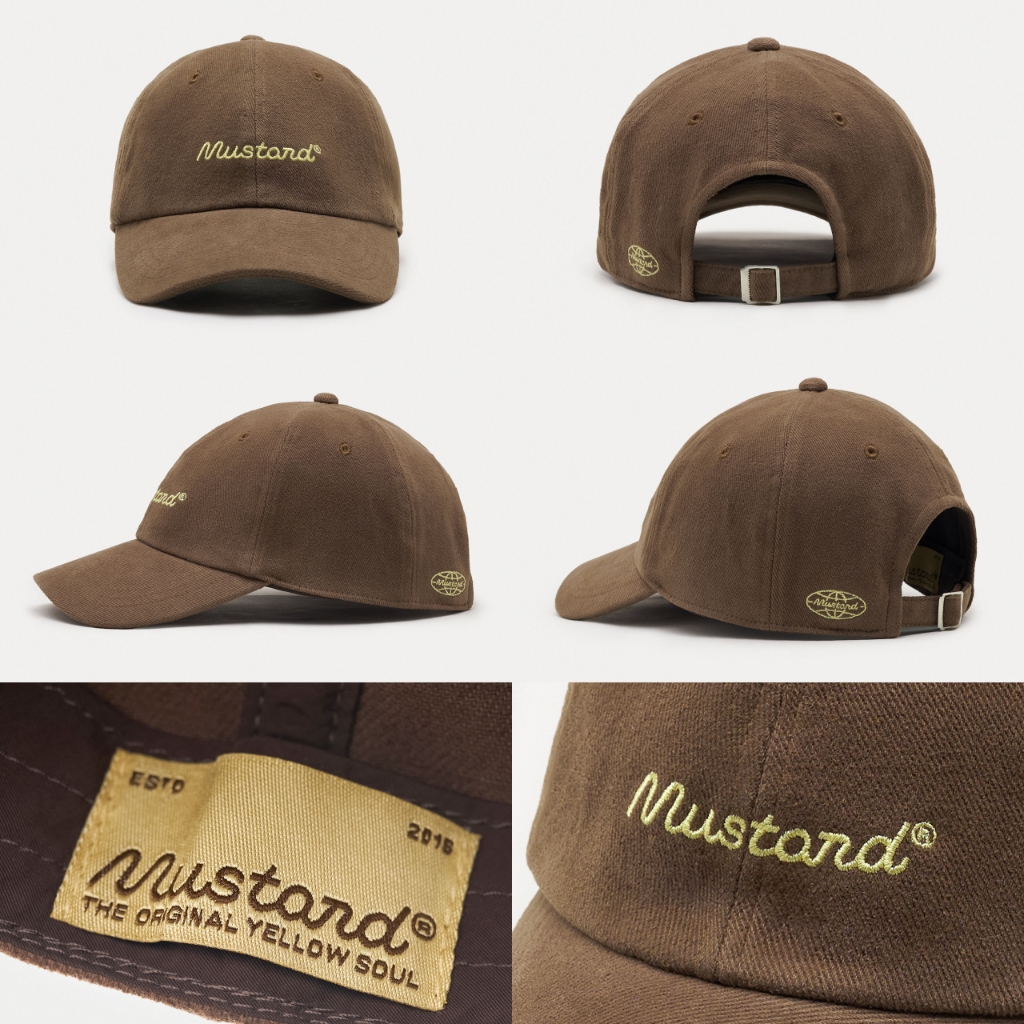 Mustard Logo Hat | หมวกแก๊ปปักโลโก้ ผ้าคอตตอน สัมผัสนุ่มพิเศษ (มีให้เลือก 5 สี) รูปที่ 4