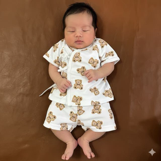 🇹🇭มาใหม่ ผูกสั้นเด็ก ชุดเด็กแรกเกิด 0-3เดือน เนื้อผ้าคอตตอนนุ่มๆ ลายให้เลือกเยอะ