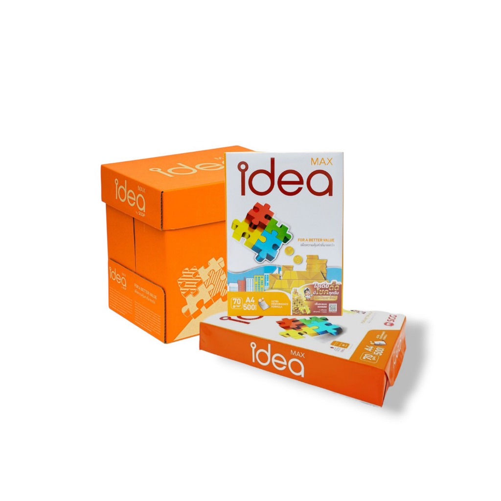 [ออกใบกำกับภาษีได้] กระดาษถ่ายเอกสาร A4 70g Idea MAX  (ราคา/รีม)