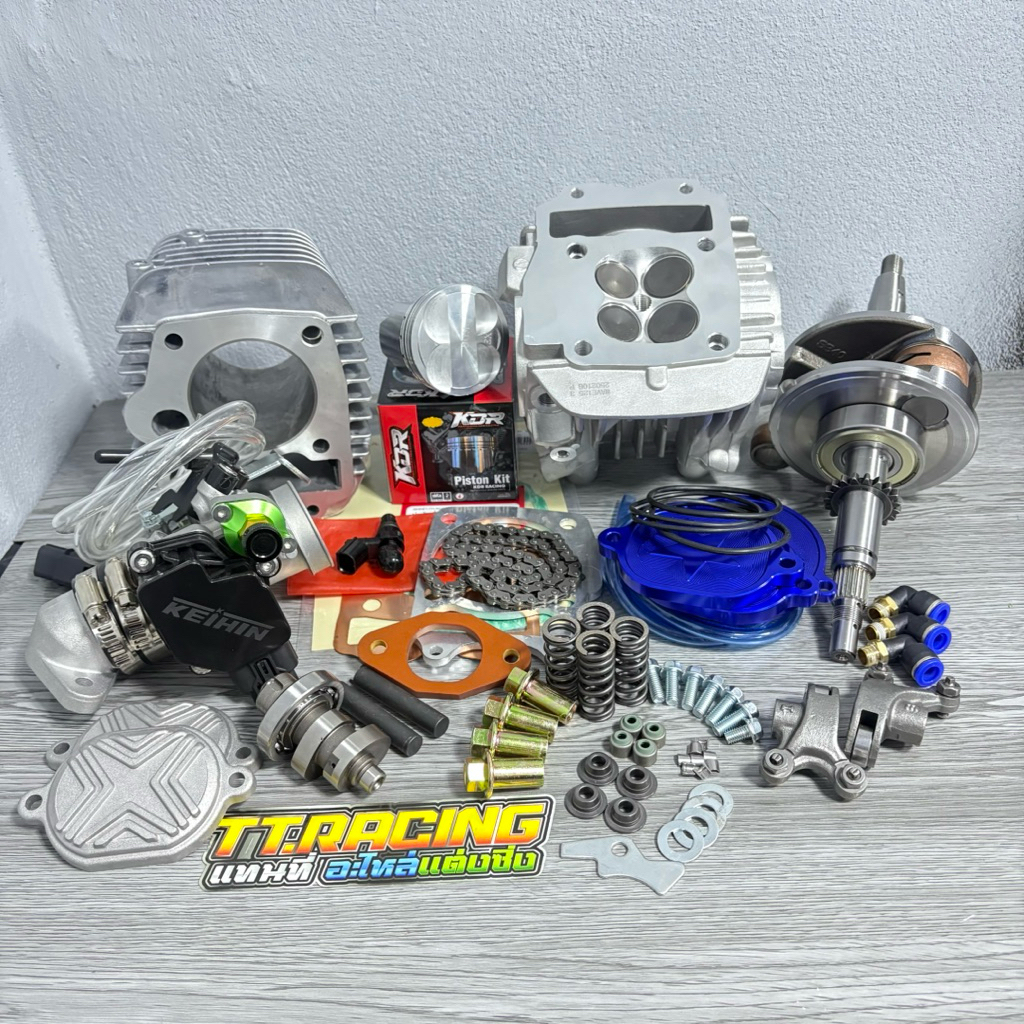 เสื้อ+ฝา W125iบังลม ลูก KDR ชัก5/7 ขนาดลูก 56/57/59/66/67/68มิล 4วาล์ว[พร้อมส่ง]