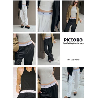 Piccoro - Lazy Striped Pants กางเกงเอวต่ำขอบยางยืด