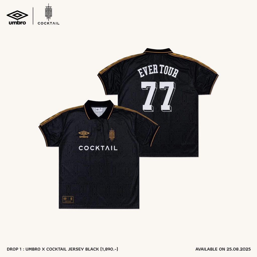 UMBRO x COCKTAIL 77 EVER TOUR JERSEY BLACK M พร้อมจัดส่ง