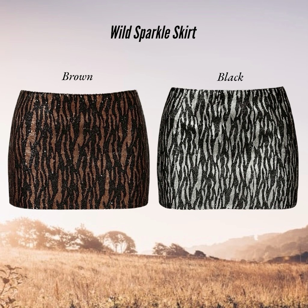 HH771  Wild Sparkle Skirt เอวต่ำ (590.-) – โปรปัง