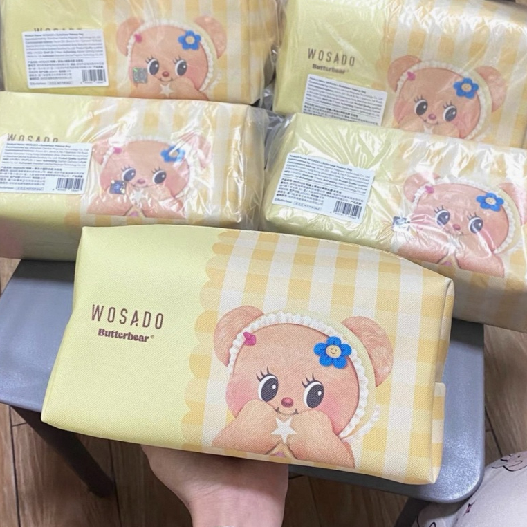กระเป๋าอเนกประสงค์ น้องเนย Wasado แท้ | หนัง PU มีซับใน จุของเยอะ ใส่เครื่องสำอาง/เครื่องเขียน