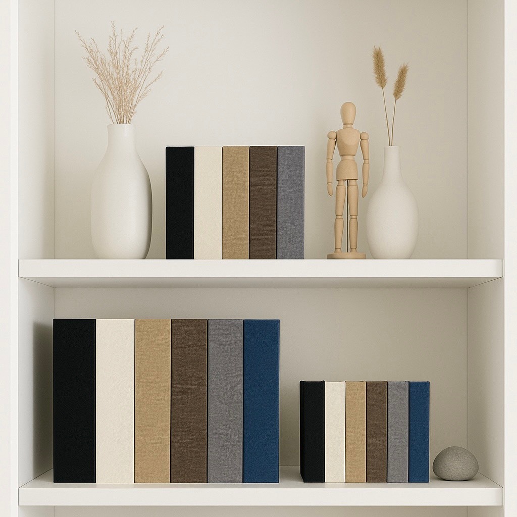 Decor book หนังสือปลอมตกแต่งหุ้มปกด้วยผ้า มี 7 สีให้เลือก เพิ่มความดูดีให้งานตกแต่งของคุณ