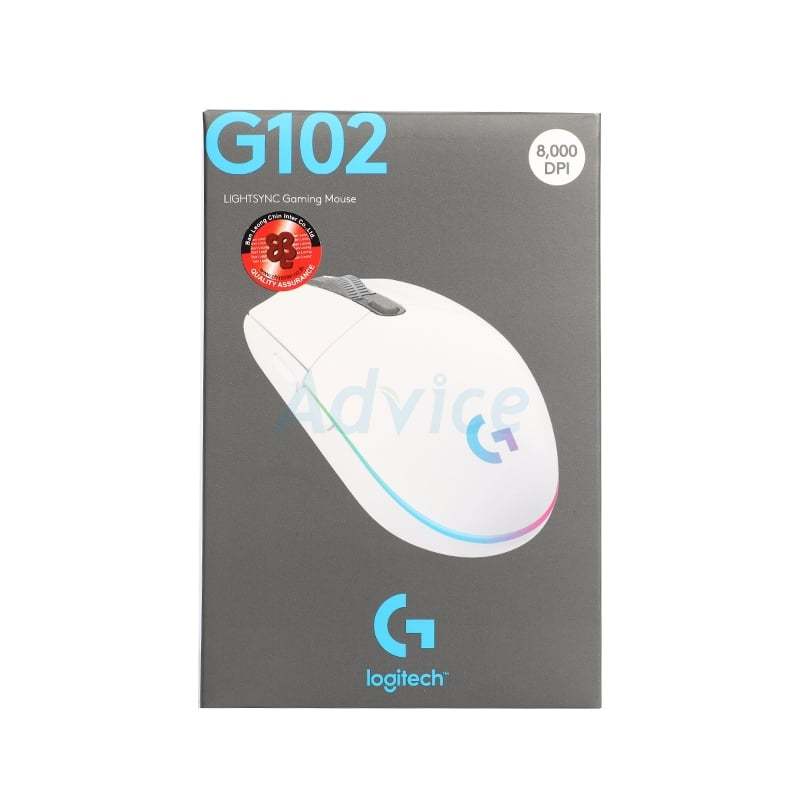 MOUSE LOGITECH G102 LIGHTSYNC GAMING WHITE