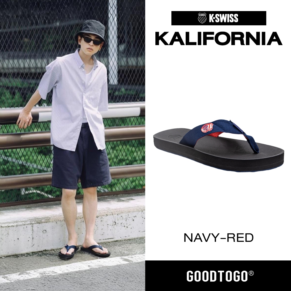 K-Swiss รองเท้าแตะ Kalifornia KSW24SDU007WHS สีกรมท่า-แดง