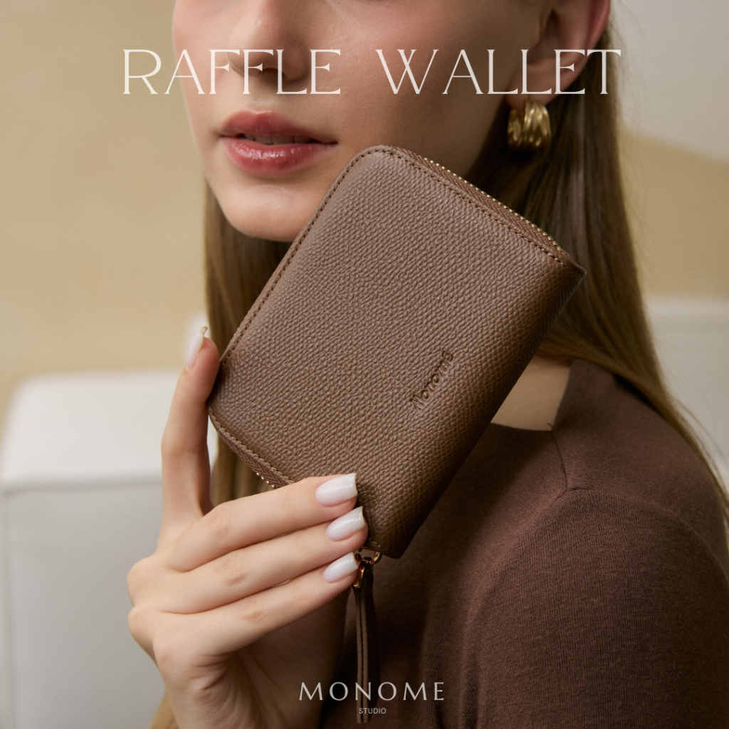 RAFFLE Zip around wallet กระเป๋าสตางค์ซิปล้อม หนังวัวแท้ทั้งใบ กระเป๋าตังค์ กระเป๋าหนังแท้