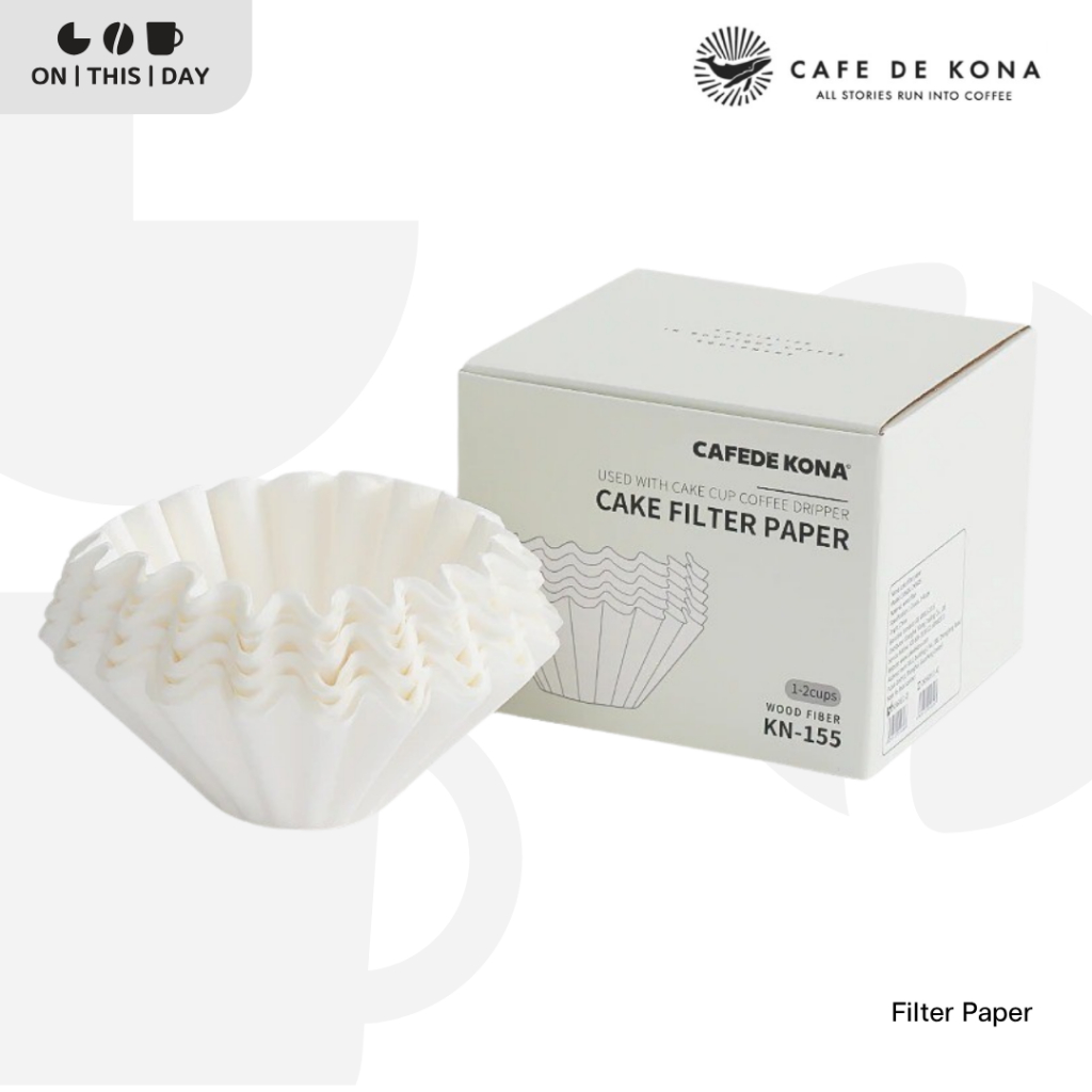 CAFEDE KONA WAVE กระดาษกรองกาแฟทรง CAKE ขนาด 155 / 185