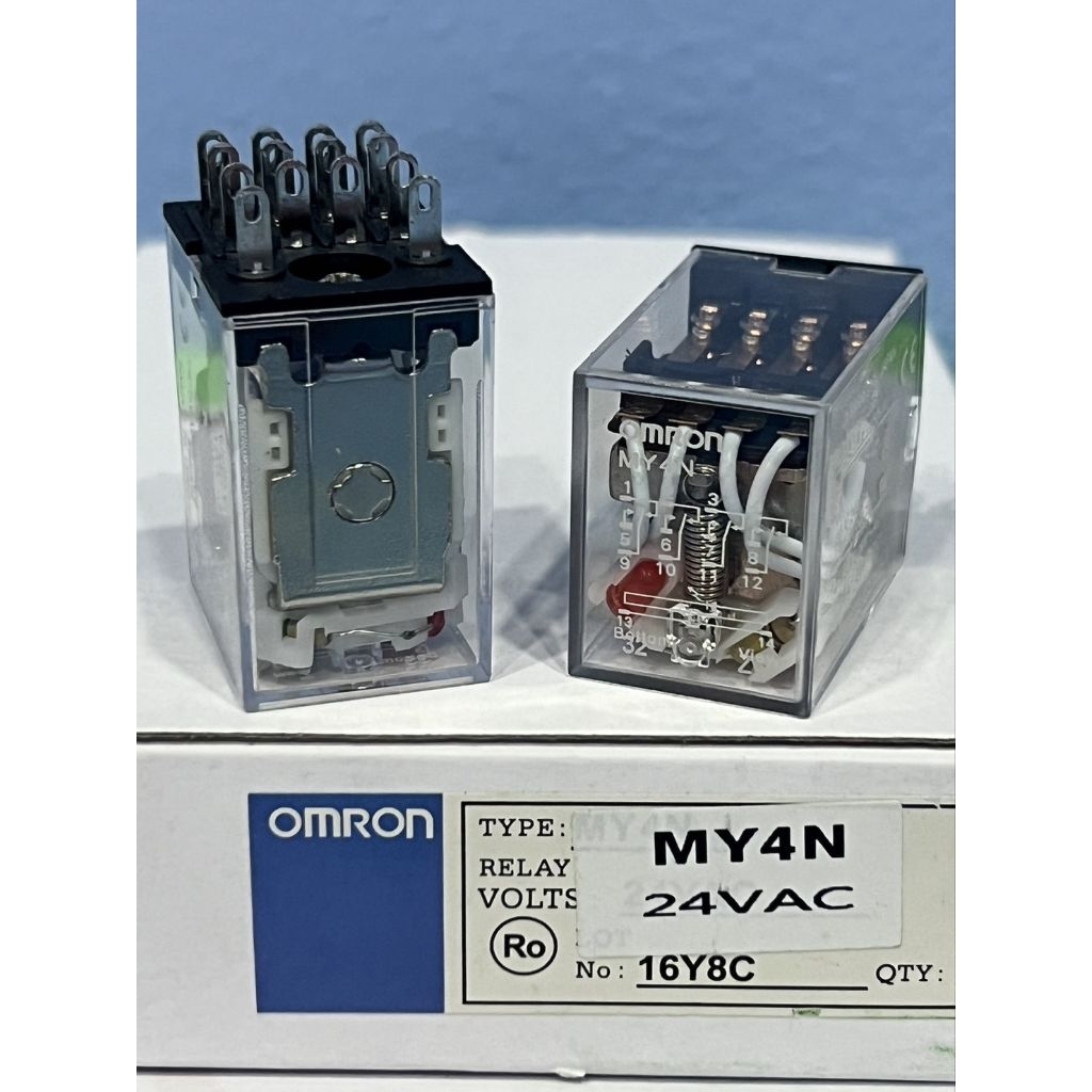 Relay โอมร่อม  MY4N 12vdc 24vdc 12vac 24vac 110vac 220vac