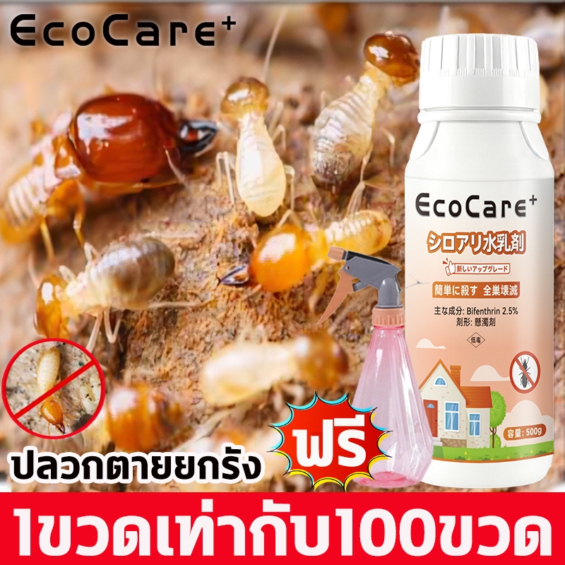 ส่งเครื่องมือ‼️ยาปลวก ยากฎจัดปลวก กำจัดปลวก ยาฉีดปลวก 500g ติดเชื้อตายยกรัง ไม่มีกลิ่น สูตรน้ำได้ผล100% มีอยปลอดภัยสูง