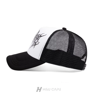 หมวกรถบรรทุกแฟชั่นสำหรับผู้ชาย หมวกเบสบอลโกธิกฤดูร้อนสุทธิ snapback หมวก sunvisor หมวกกอล์ฟกีฬา