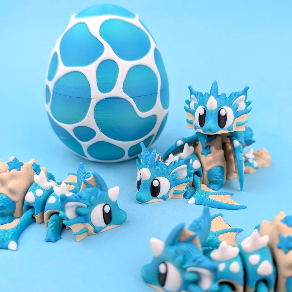 🐉🥚โมเดลมังกรไข่จิ๋ว ของเล่นมังกร ฟิกเกอร์มังกร 3D ของสะสม ตกแต่งบ้าน โต๊ะทำงาน แข็งแรง ทนทาน 🌈✨ thumbnail 10