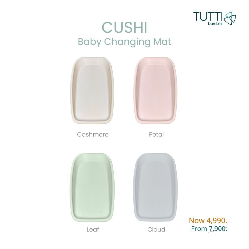 Tutti Bambini Cushi Baby Changing Mat เบาะรองเปลี่ยนผ้าอ้อม วางบนเตียง CoZee ได้ทุกรุ่น