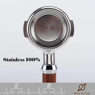 Bottomless Portafilter Stainless for E61,WPM,Gaggia,La Marzocco / ด้ามชงกาแฟ สแตนเลท100% พร้อมBasket
