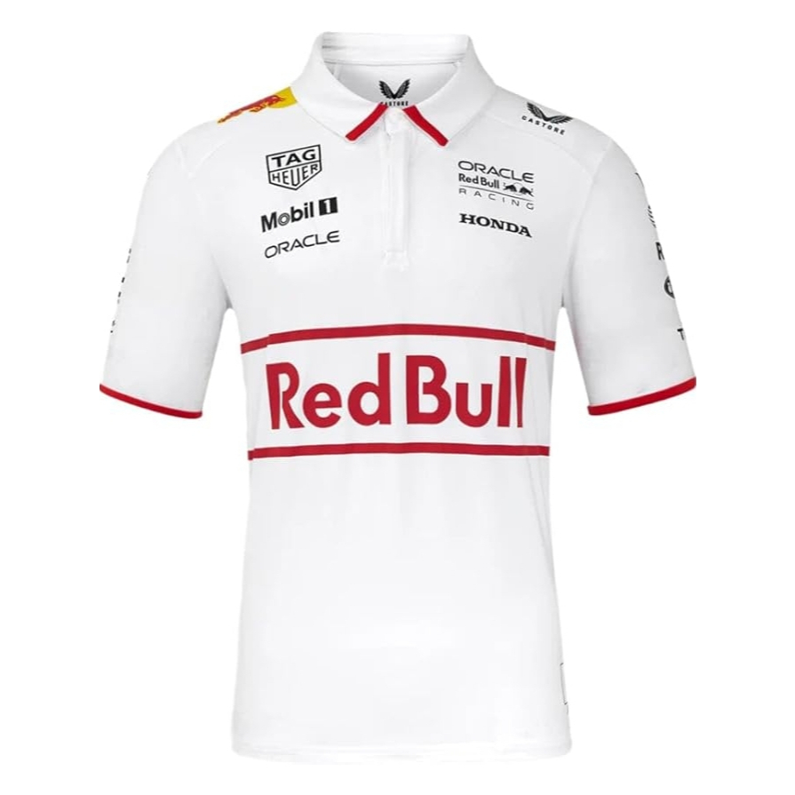 [Pre-Order] Genuine : Castore Red Bull Racing F1 2025 Special Edition Japan GP Polo Shirt - White