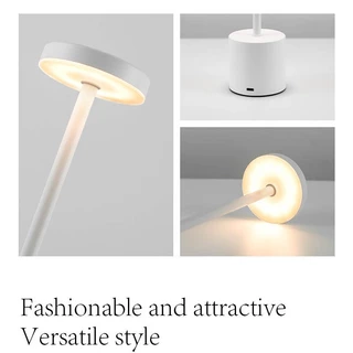 LEDโคมไฟตั้งโต๊ะ โคมไฟ ชาร์จ Usb แบบพกพา โคมไฟทรงแบนสูง 3สี ปรับความสว่างห้องบาร์คาเฟ่โรงแรมการศึกษาห้องนอนไฟกลางคืน