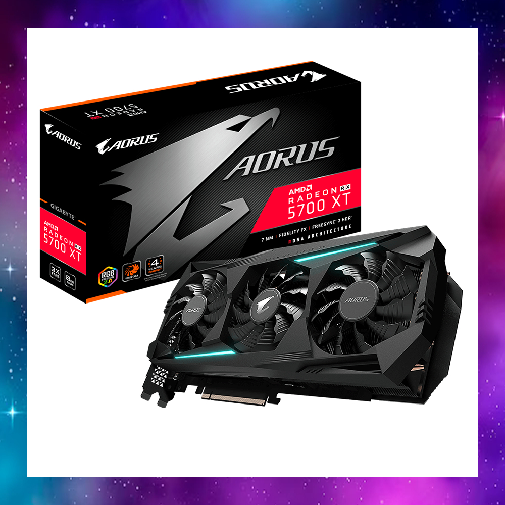 VGA (การ์ดแสดงผล) GIGABYTE AORUS RADEON RX5700XT 5700 XT 8G - 8GB GDDR6 ใช้งานปกติ