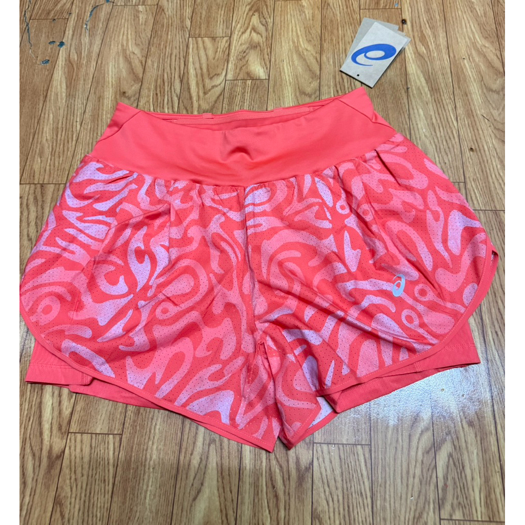 กางเกงวิ่ง asics รุ่น ROAD ALL OVER PRINT 2-N-1 3.5IN SHORT ของใหม่ไม่เคยใส่