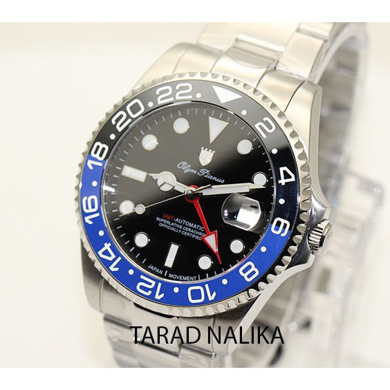 นาฬิกา Olym pianus Automatic GMT sapphire 899831AG4-445 ขอบดำน้ำเงิน