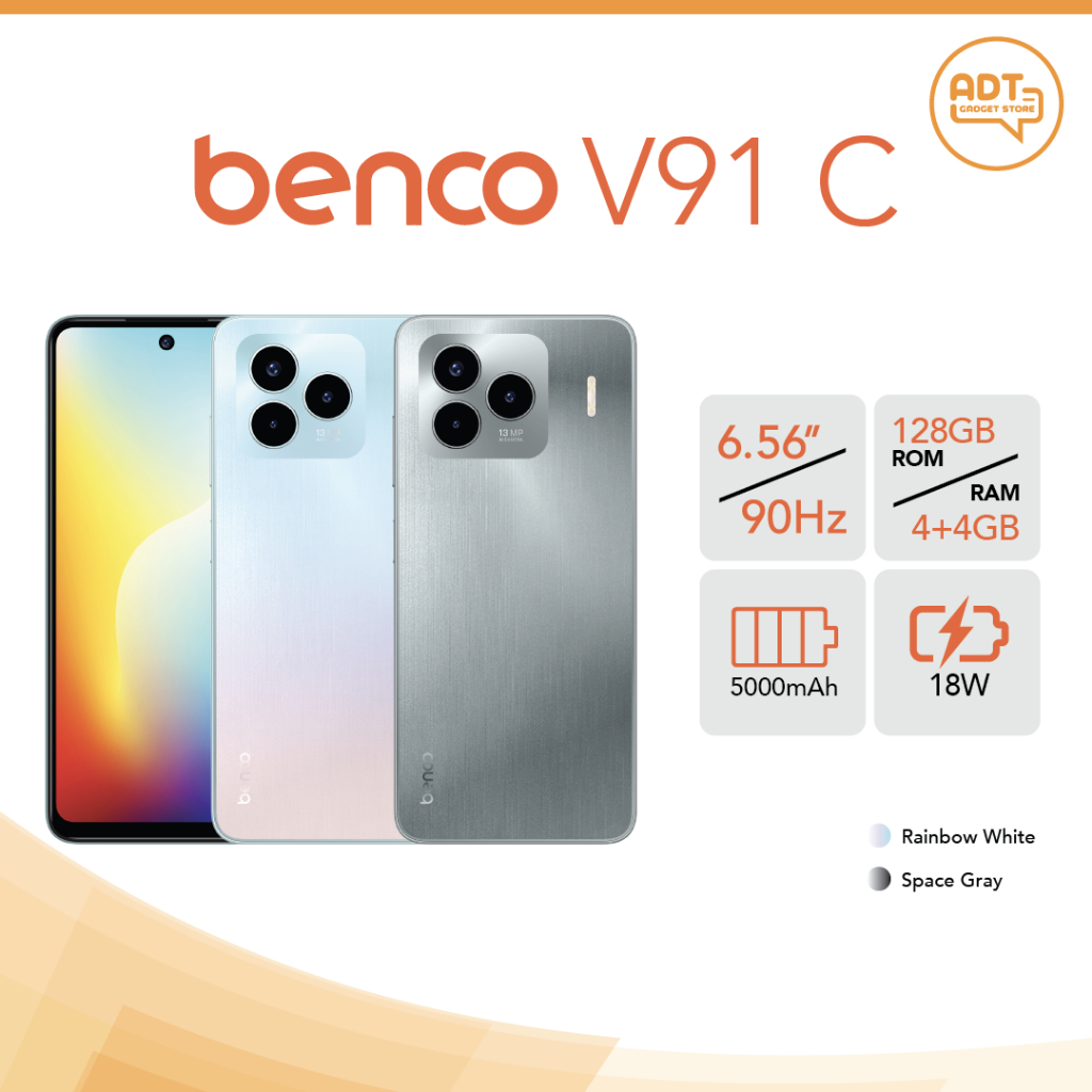 Benco V91c | สมาร์ทโฟนสนุก มันส์ ครบทุกสไตล์ | RAM 4+4GB ROM 128GB (รับประกันสินค้า 1 ปี)