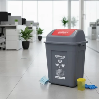 ♻️Super Plast ถังขยะ เหลี่ยมฝาสวิง ถังขยะฝาแกว่ง ขนาด 24 , 40 , 44 ลิตร พลาสติก แข็งแรง ทนทาน ทำความสะอาดง่าย