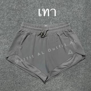 กางเกงวิ่งออกกำลังกายผู้หญิง 2ชั้นมีกระเป๋าด้านข้าง RG07