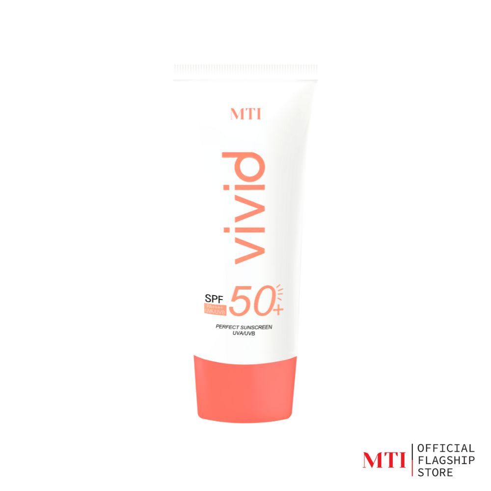 MTI VIVID PERFECT SUNSCREEN SPF 50+ PA++++  กันแดดไฮบริด ป้องกันแสง BLUELIGHT ขนาด 25 กรัม (รหัส CSVM)