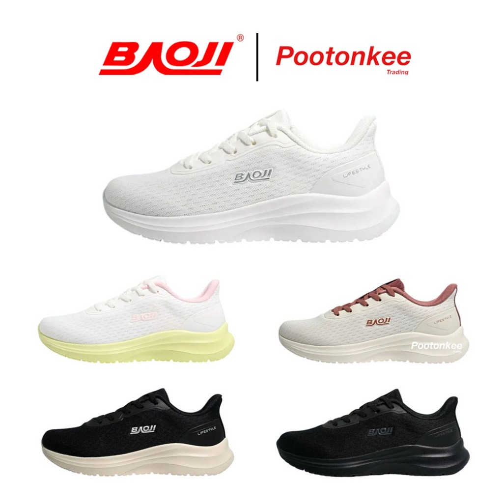Baoji BJW 1172 รองเท้าผ้าใบบาโอจิ รองเท้าผ้าใบผู้หญิง ผูกเชือก ไซส์ 37-41