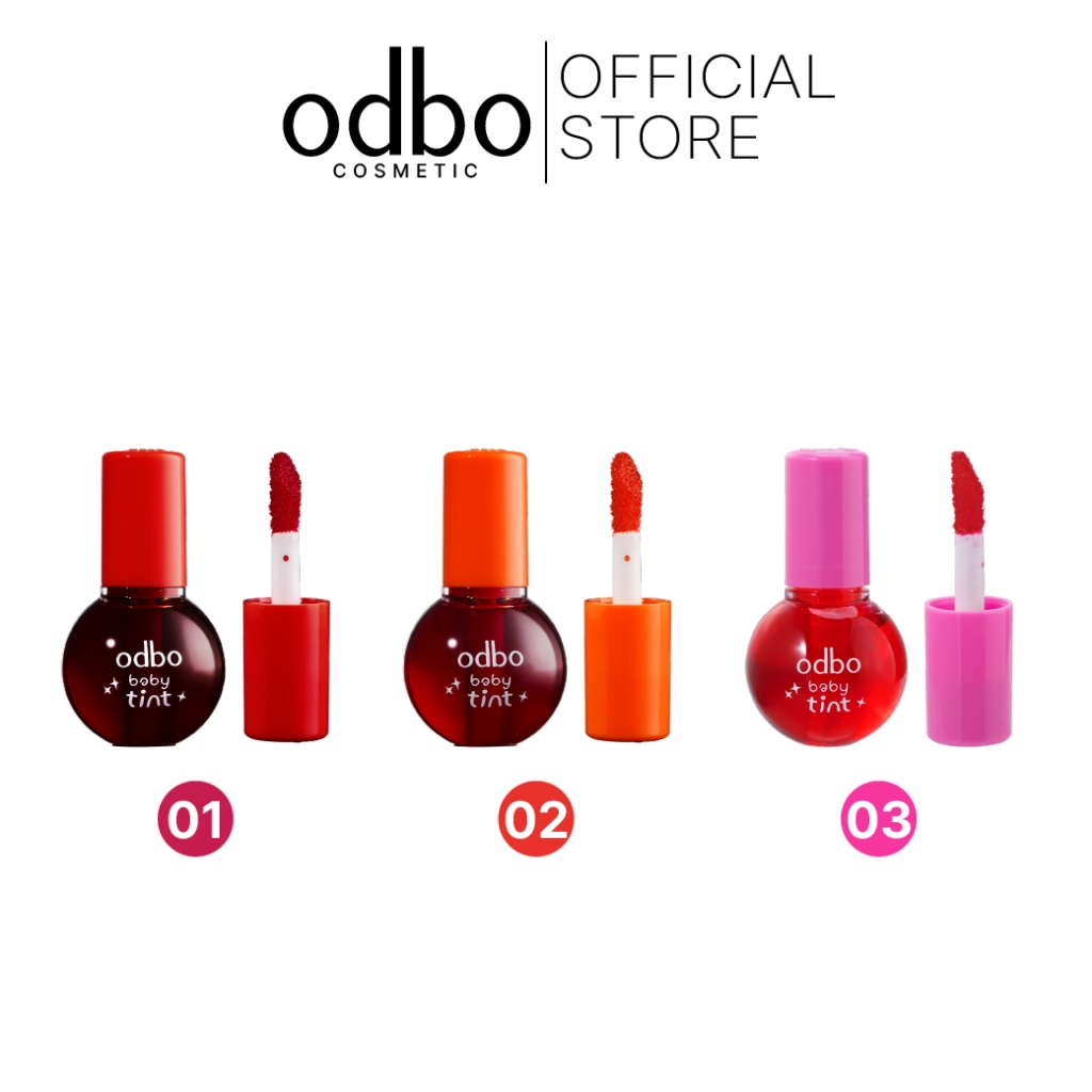 ODBO BABY TINT#ทิ้นท์จิ๋วรุ่นดังในตำนาน พกพาง่าย สีชัด ติดทน ปากสวยฉ่ำ -OD5012