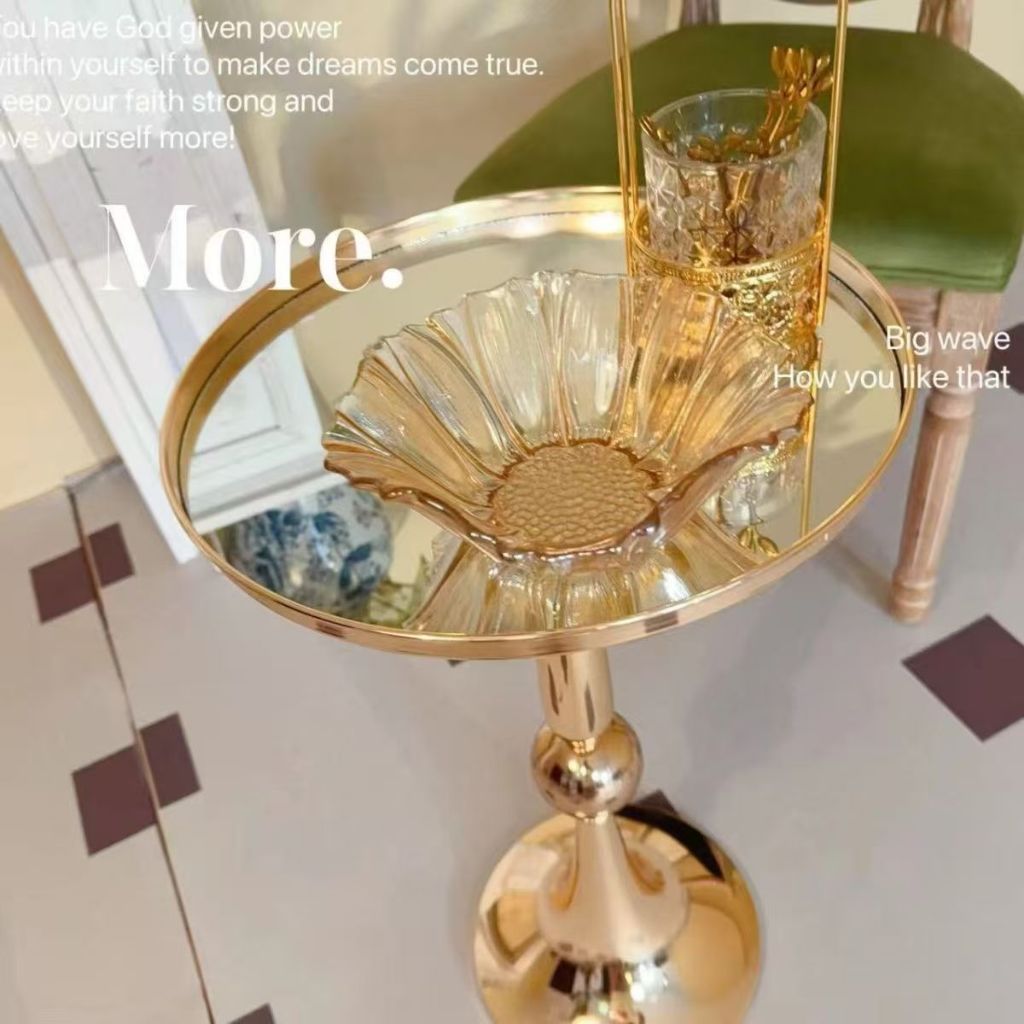 โต๊ะกาแฟสีทอง โต๊ะบาร์คาเฟ่ ของตกแต่งบาร์ โต๊ะข้างโซฟา โต๊ะทานอาหารในครัว โต๊ะกาแฟ(สินค้าจุด) - รูปที่ 5