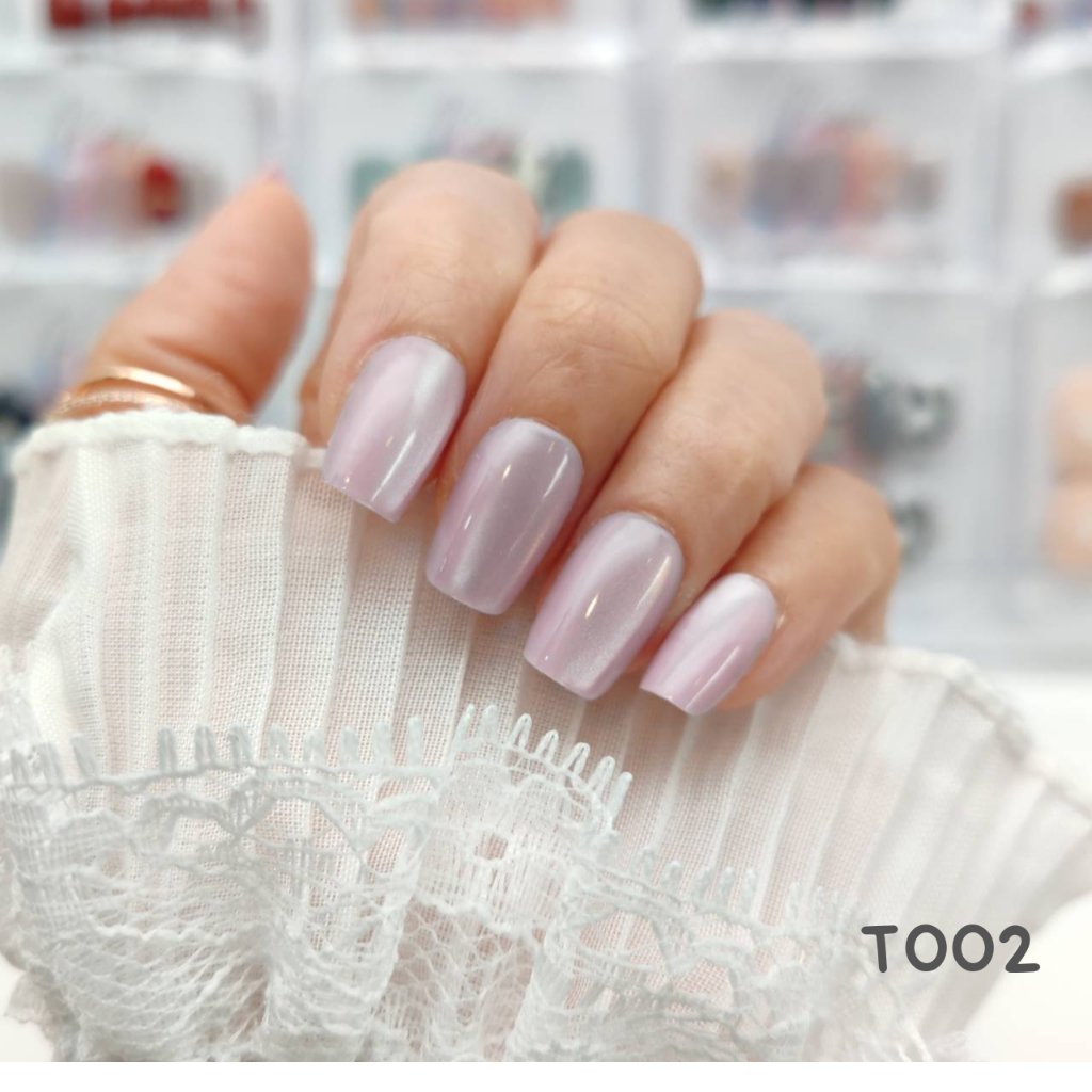 🔥ส่งไว ส่งด่วน🔥เล็บปลอมแบบสั้นพร้อมติด สีสุภาพ ใส่ไปเรียน ทำงาน สวยๆ ใช้ซ้ำได้ 💢วัดไซส์ก่อนสั่งนะคะ - รูปที่ 2