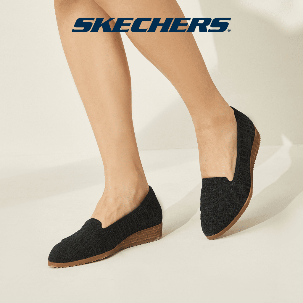 Skechers สเก็ตเชอร์ส รองเท้าผู้หญิง Women Modern Comfort Cleo Sawdust Shoes - 158466-BLK Air-Cooled Memory Foam