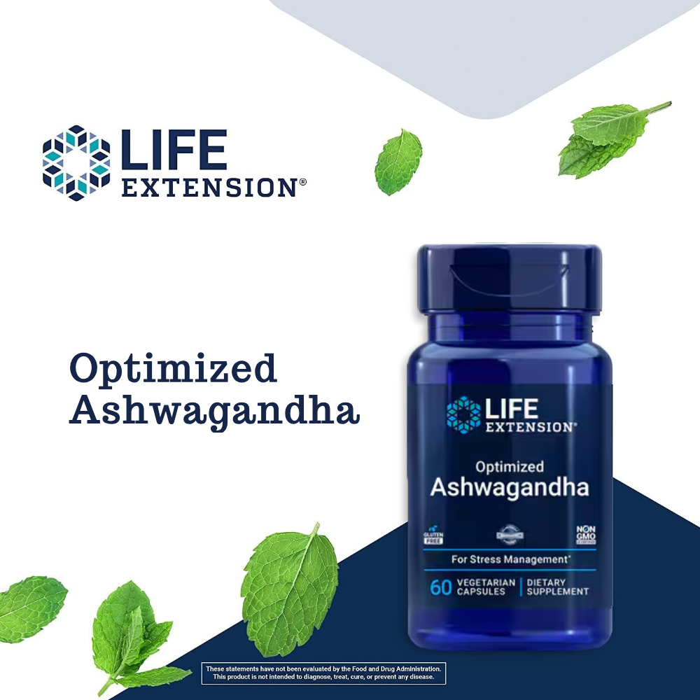 Life Extension โสมอินเดีย Ashwagandha ลดคอร์ติซอลให้นอนหลับมากขึ้น