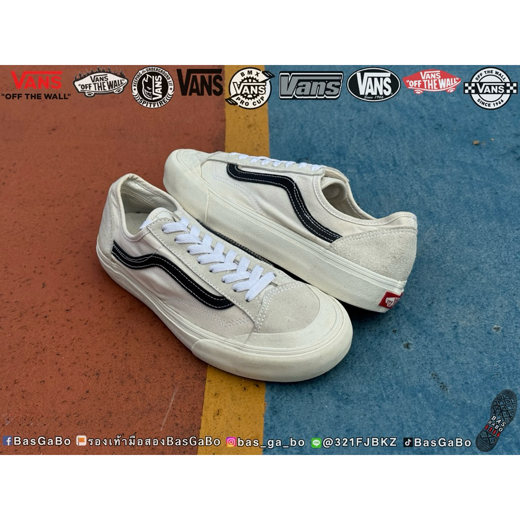 VANS STYLE 36 DECON SF MARSHMALLOW รองเท้ามือสอง รองเท้าผ้าใบ รองเท้าVans Vansมือสอง รองเท้าVansมือส