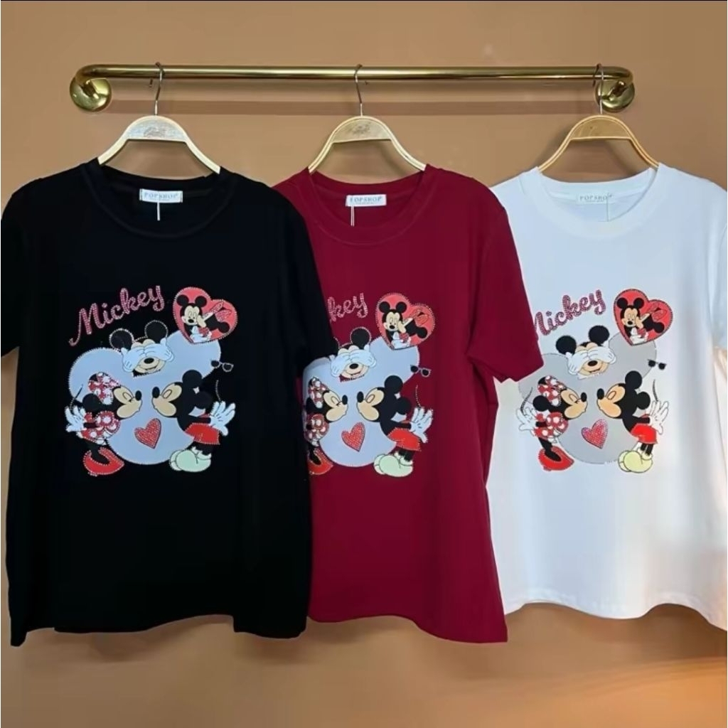 เสื้อยืดป้ายPOPSHOP รุ่น Mickey อก40"-46" ยาว27“