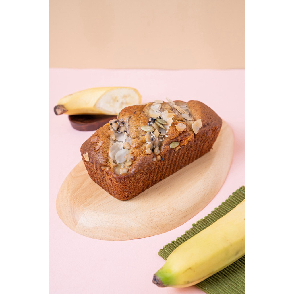 เค้กกล้วยหอมธัญพืช แป้งนุ่ม ทานง่าย