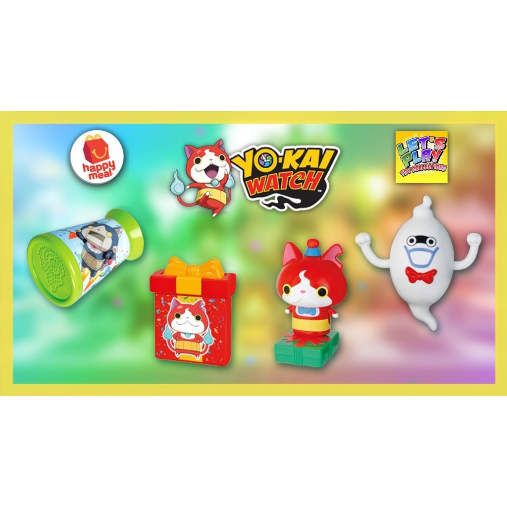 McDonald's Toy 2017 Yokai Watch ตุ๊กตา ของเล่น แมคโดนัลด์ ครบชุด 4 แบบ ไม่แกะแพ็ค