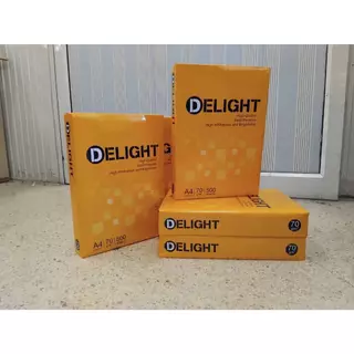 (ยกลัง)....กระดาษ กระดาษถ่ายเอกสาร Delight ดีไลท์ ขนาด A4 70 แกรม (1 ลังมี 5 รีม)